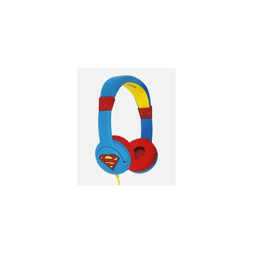 OTL Technologies DC Comics Superman Man of Steel Austiņas Vadu Mūzika Zils, Sarkans, Dzeltens