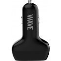 Wave Autolaturi, 1 x USB Type-C + 1 x USB-A 18W+18W, Musta Wave Autolaturi, 1 x USB Type-C + 1 x USB-A 18W+18W, Musta