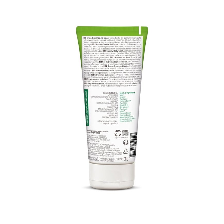 Weleda CITRUS Erfrischungsdusche 200 ml Крем для душа Женский Тело Лемон – 2
