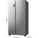Gorenje NRR9185EAXL side-by-side холодильник Отдельно стоящий 550 L E Серебристый Gorenje NRR9185EAXL side-by-side холодильник Отдельно стоящий 550 L E Серебристый