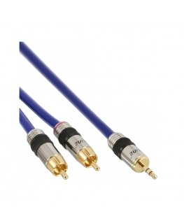 InLine 4043718032006 audiokaapeli 2 m 2 x RCA 3.5mm Sininen