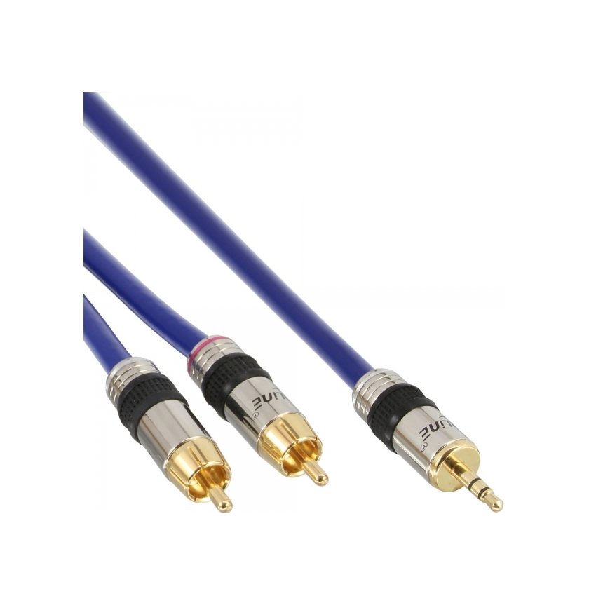 InLine 4043718032006 аудио кабель 2 m 2 x RCA 3,5 мм Синий