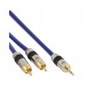 InLine 4043718032006 garso kabelis 2 m 2 x RCA 3.5mm Mėlyna InLine 4043718032006 garso kabelis 2 m 2 x RCA 3.5mm Mėlyna