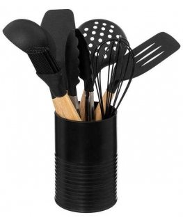 5five Simply Smart Kitchen utensils in a metal container, 7 pcs.