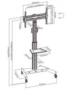Holder Hismart Mobile 32"-65" TV stand
