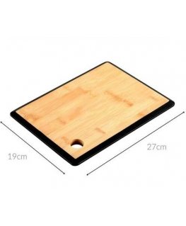 Kesper Bamboo cutting board with handle, black