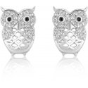 Beneto Silver earrings Owls AGUP1200 Beneto Silver earrings Owls AGUP1200