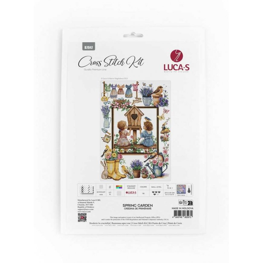 luca S Cross stitch kit Spring Garden 27x37cm SB7047