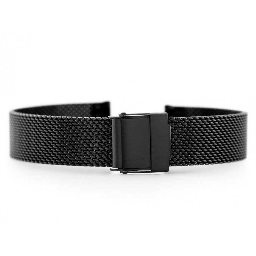 Pacific M6 bracelet - HQ mesh - black 12mm