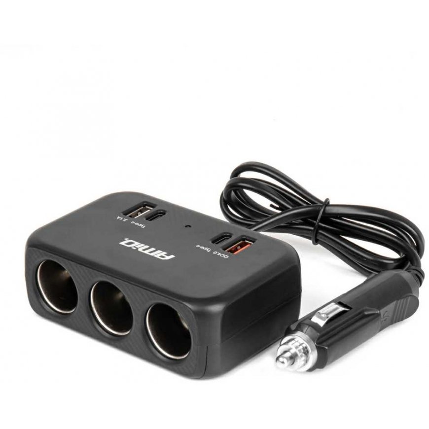 AMiO Cigarette lighter socket splitter with