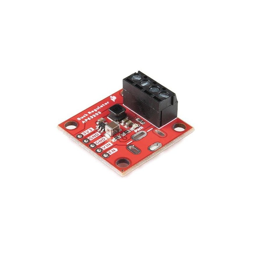 AP63203 - alennettu Buck-jännitteensäädin ruuviliitännällä - 3,3V 2A - SparkFun COM-18356