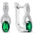 Brilio Silver Brilio Silver Charming silver earrings with green zircons EA293GW Brilio Silver Brilio Silver Charming silver earrings with green zircons EA293GW