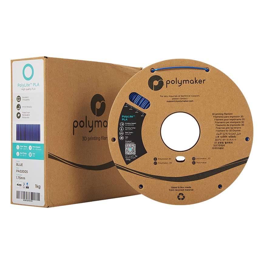 Polymaker PolyLite PLA - 1kg - 1,75mm - Sininen – 3