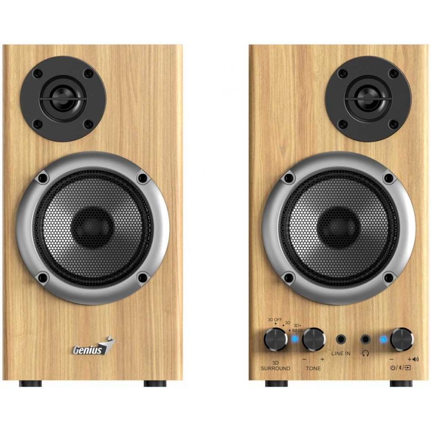 Computer speakers Genius SP-HF520BT, 2.0, 20W, pine wood, AUX/Bluetooth 5.3 – 2