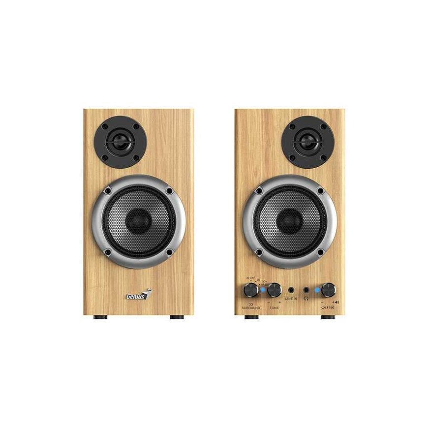 Computer speakers Genius SP-HF520BT, 2.0, 20W, pine wood, AUX/Bluetooth 5.3 – 3