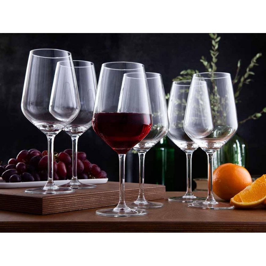 Raudono vyno taurės 530ml,6 vnt.RUBIN – 2