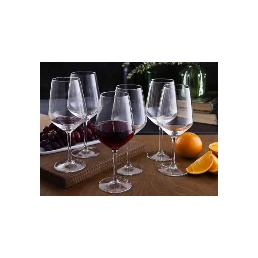 Raudono vyno taurės 530ml,6 vnt.RUBIN – 5