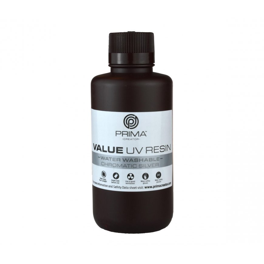 PrimaCreator Value Water-washable UV Resin - 500ml - Chromatic Silver – 2