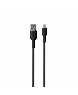PURO PUCAPLTICONBLK кабель с разъемами Lightning 1,5 m Черный