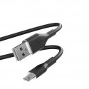 PURO PUCAPLTICONBLK valguskaabel 1,5 m Must