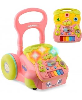 Opettavat rattaat pianolla 2in1 vauvoille, Ricokids