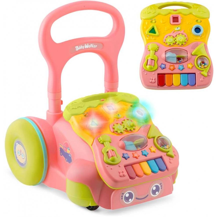 Educational pushchair with piano 2in1 for babies, Ricokids