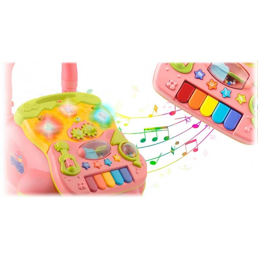 Educational pushchair with piano 2in1 for babies, Ricokids – 3