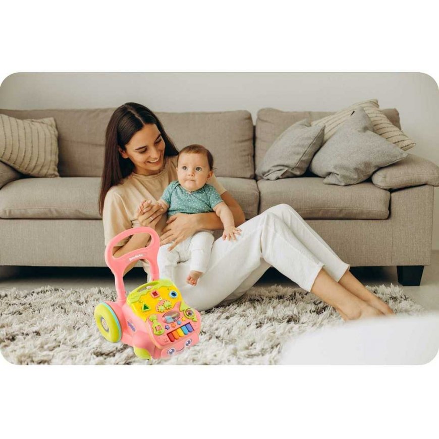 Educational pushchair with piano 2in1 for babies, Ricokids – 5