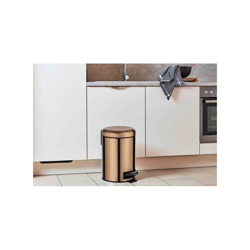 LEMAN bathroom basket, matt copper, 3 L, WENKO – 3