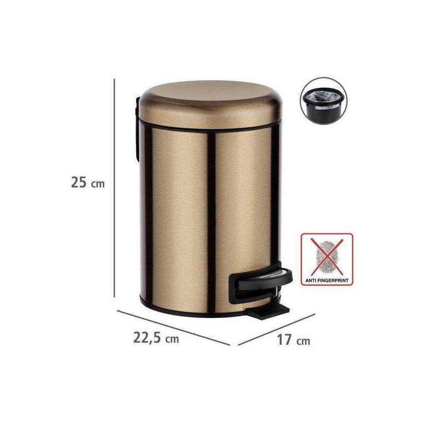 LEMAN bathroom basket, matt copper, 3 L, WENKO – 4