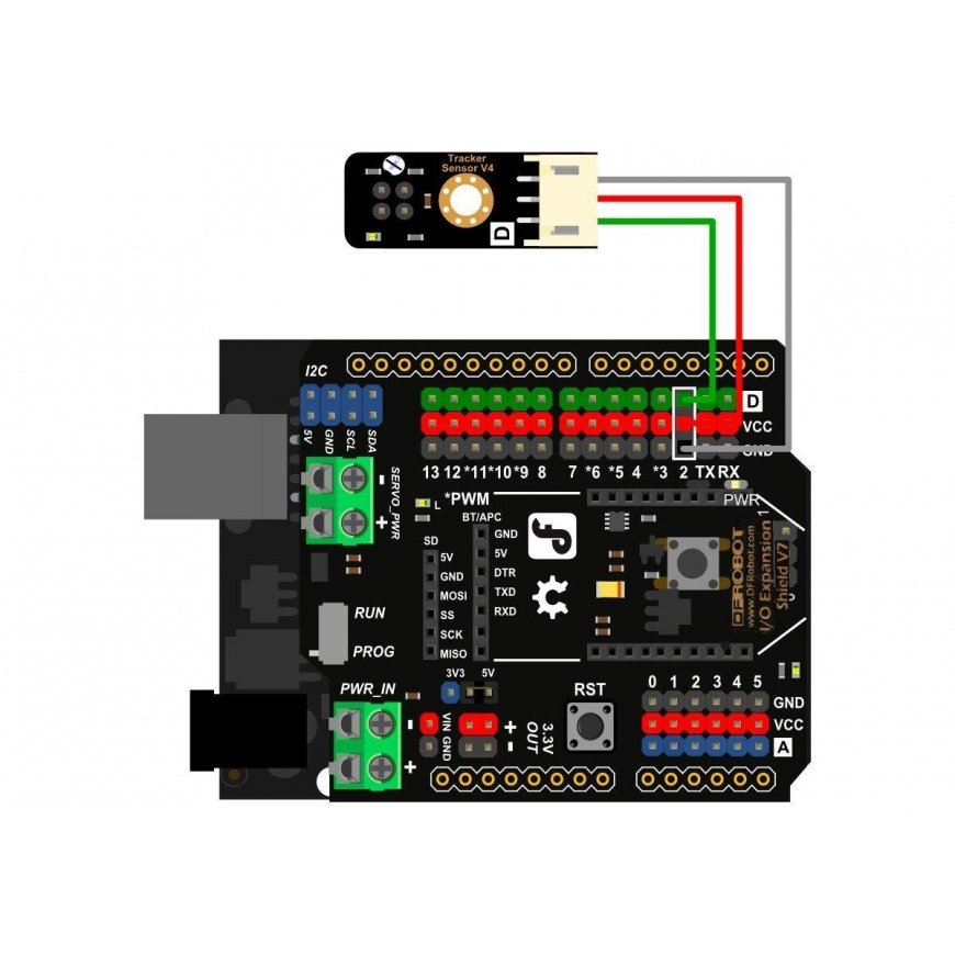 DFRobot Gravity line tracking sensor - heijastin, 433MHz digitaalinen vastaanotin – 5