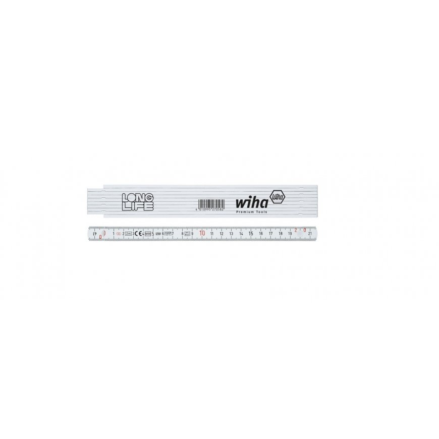 Wiha 410 2000 folding ruler Fiberglass, Polyamide 2 m