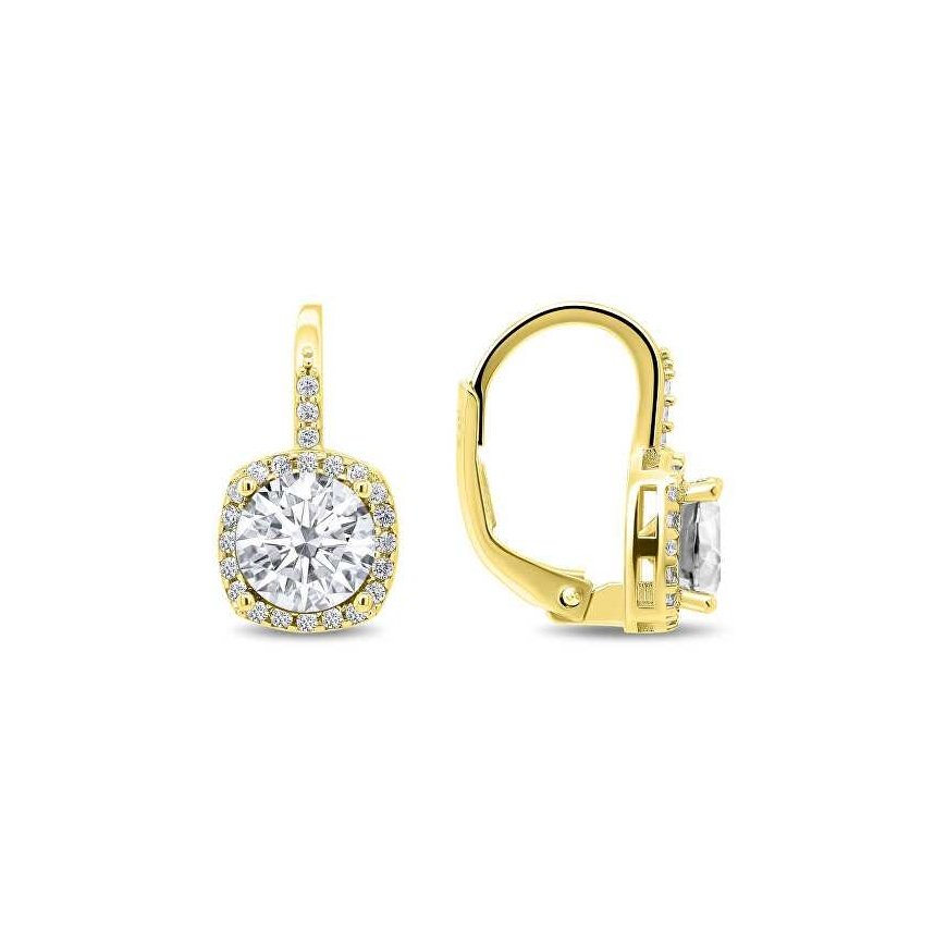 Brilio Silver Charming gold-plated earrings with zircons EA122Y