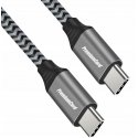 PREMIUMCORD cable USB-C M/M, 100W 20V/5A 480Mbps cotton braid, 2m PREMIUMCORD cable USB-C M/M, 100W 20V/5A 480Mbps cotton braid, 2m