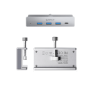 Orico MH4PC Hub Clamp Mountable USB-C / 3x USB-A 3.0 + 1x USB-C 3.0 - silver