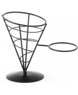 Serving stand for fries and snacks with sauce holder - Hendi 630914