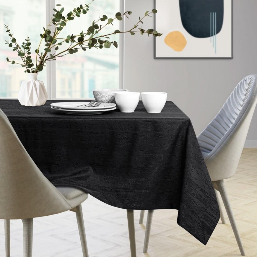 AmeliaHome Pöytäliina AH Vesta BRD Musta 30X100 – 3