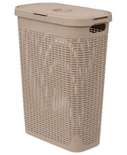 5five Simply Smart Tall Plastic Laundry Basket, 40 L