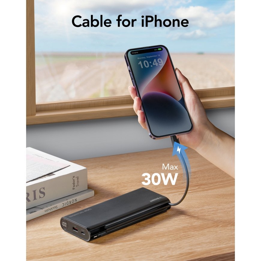 VEGER TC130 ārējais akumulators Litija jons 25000 mAh Melns – 4