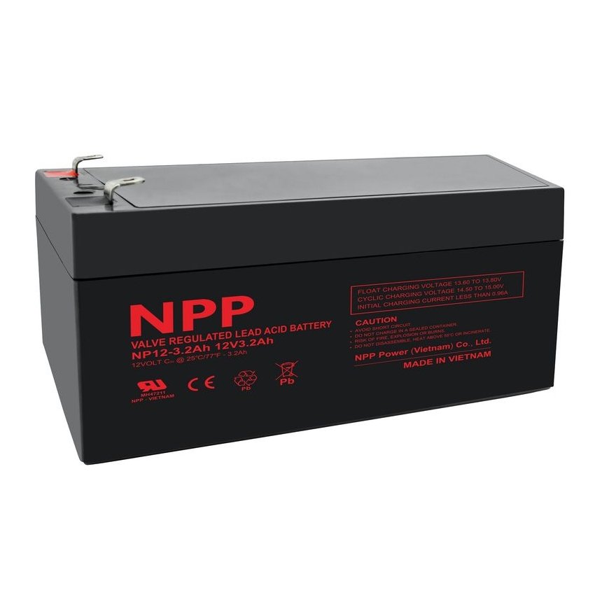 Akumulators 12V 3.2Ah T1(F1) Pb AGM NPP