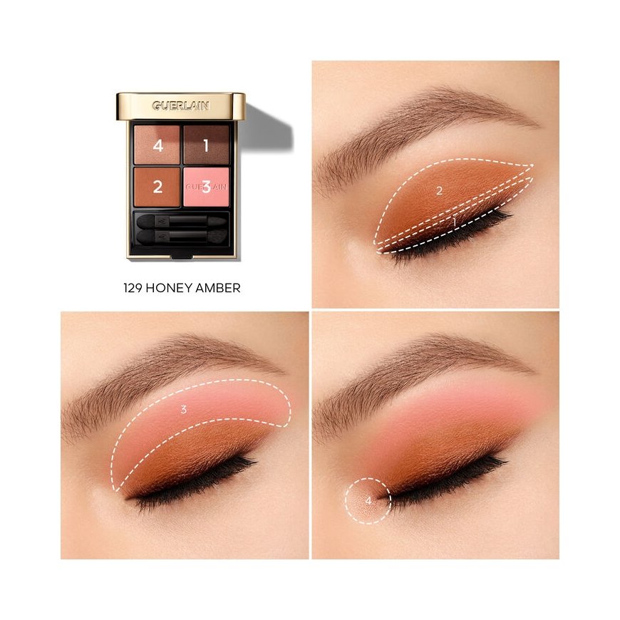 Guerlain Ombres G luomiväri 129 Honey Ambre Matta, Metallinen, Helmi, Satiini – 4