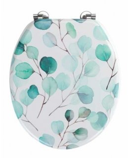 WENKO 25195100 toilet seat Hard toilet seat MDF Green, White
