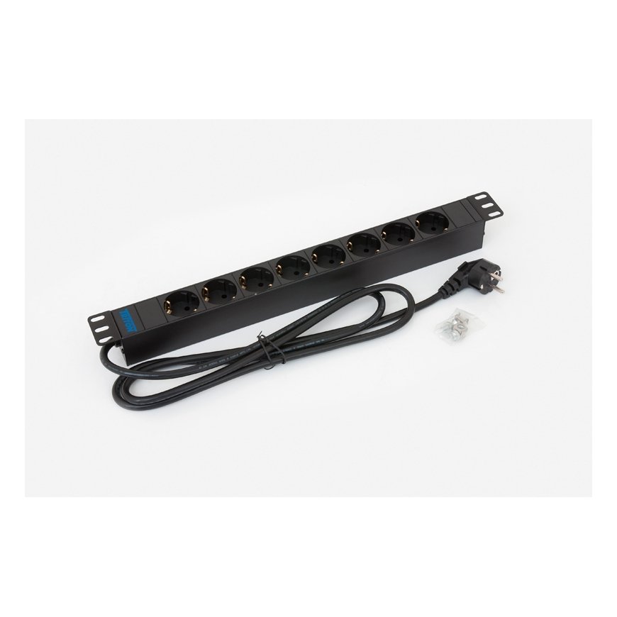 Triton RAB-PD-X02-A1 energosadales vienība, PDU 8 Maiņstrāvas izvade (-s) 1U Melns
