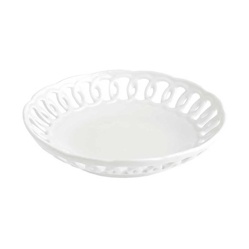 Misa LA PORCELLANA BIANCA FIRENZE Carved round bowl 16 cm