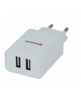 Swissten Travel Smart 2x USB 2.1A biała Universāls Balts Iekštelpas
