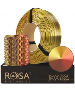 3D muovinen PLA kolmipuolinen kulta/kupari/pronssi (Treasure) 1,75mm 1kg täyttöpakkaus Rosa3D