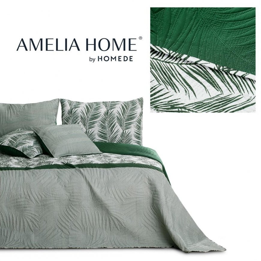 AmeliaHome Bedspread TROPICALBONAIRE BOTTLEGREEN 200 X 220 – 2