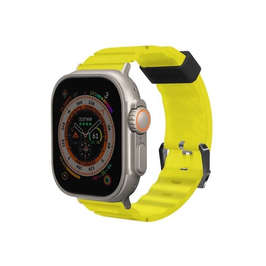 Skinarma apyrankė Shokku Apple Watch 49/45/44mm geltonos spalvos