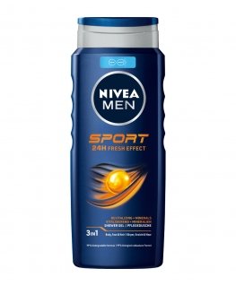 NIVEA Men Sport 500 ml Suihkugeeli Miesten Vartalo ja kasvot ja hiukset