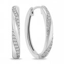 Brilio Silver Decent silver oval earrings with clear zircons EA661W Brilio Silver Decent silver oval earrings with clear zircons EA661W